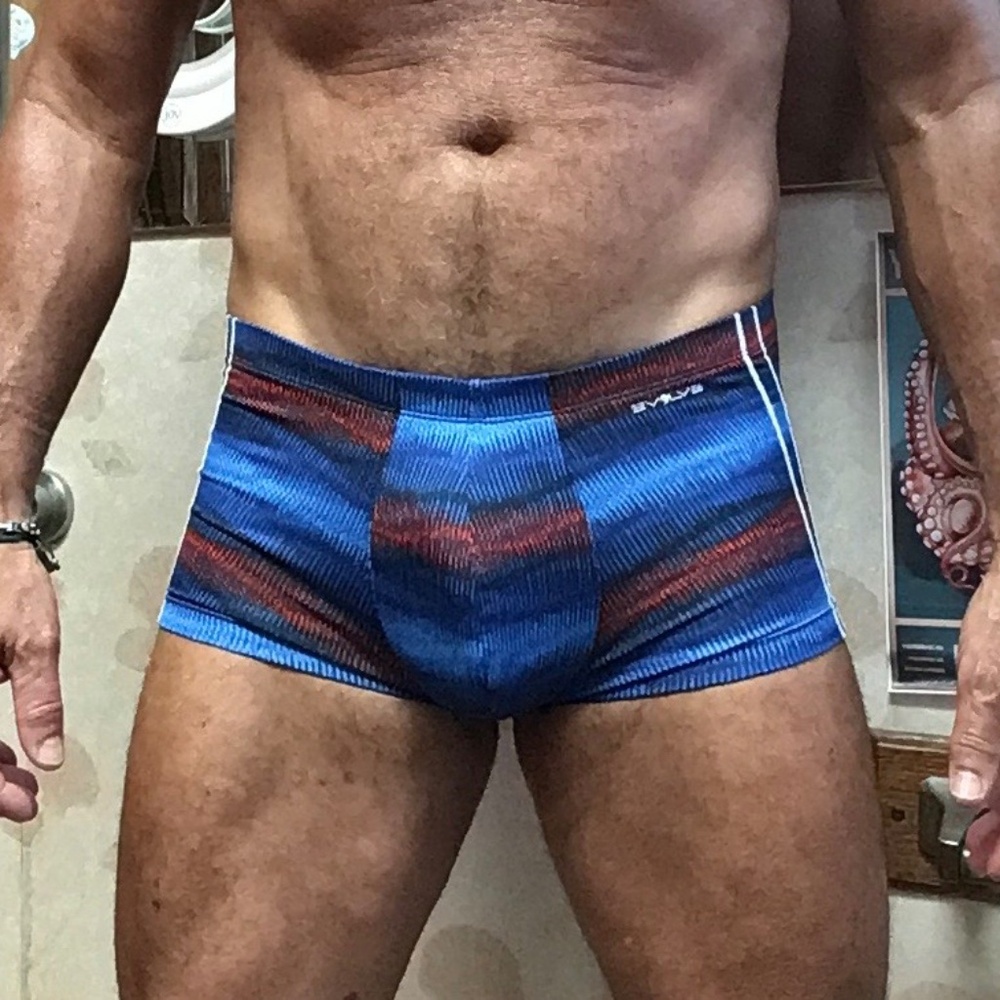 Evolve, medium blue trunk brief